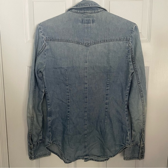 DIESEL Vintage Blue Jean Button Down Shirt Small - Picture 3 of 8